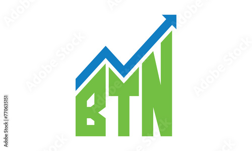 BTN financial logo design vector template.