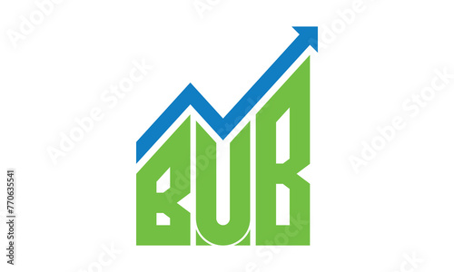 BUB financial logo design vector template.