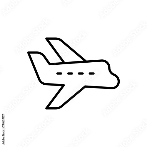 Plane outline icons, minimalist vector illustration ,simple transparent graphic element .Isolated on white background
