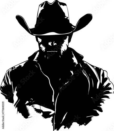 silhouette of a cowboy