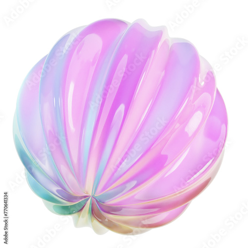 3d render iridescent holographic Modern fluid colorful gradient abstract shape geometry