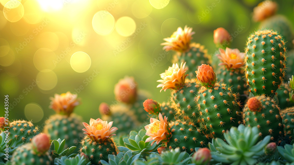 Cactus in the garden with bokeh background, stock photo Cactus in the garden with bokeh background, stock photo