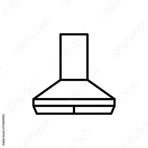 Range hood outline icons, minimalist vector illustration ,simple transparent graphic element .Isolated on white background