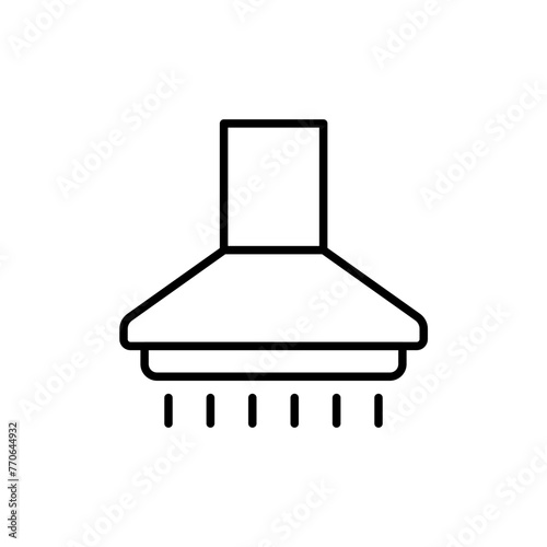 Range hood outline icons, minimalist vector illustration ,simple transparent graphic element .Isolated on white background