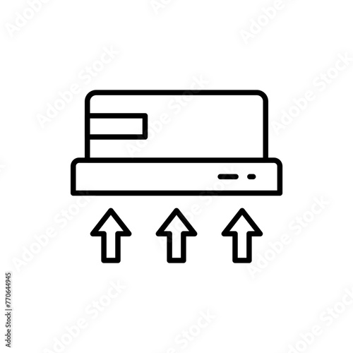 Range hood outline icons, minimalist vector illustration ,simple transparent graphic element .Isolated on white background