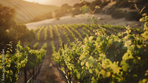vineyards, plantations, wine production, sunset, sunrise, mountain view, wine industry, wine country, grape varieties, vineyard rows,