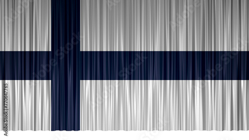 Vorhang mit der Flagge Finnlands photo