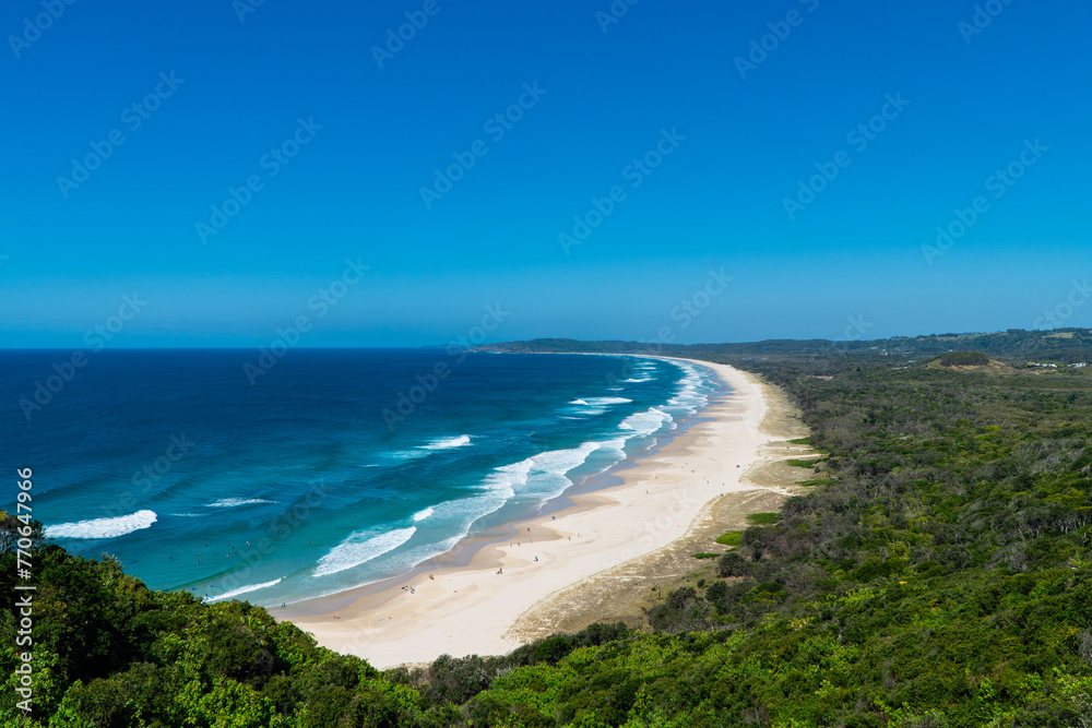 View on Tallow Beach, Byron Bay, NSW, Australia