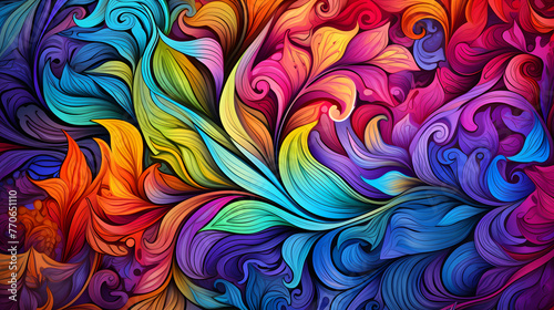colorful spychedelic style wallpaper, psychedelic style wallpapper colorful vibe, trippy wallpaper, tipping © MrJeans