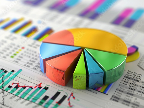Diversified investment strategy - Managing an investor portfolio with a pie chart 