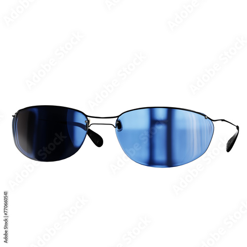 Blue sunglasses isolated on white