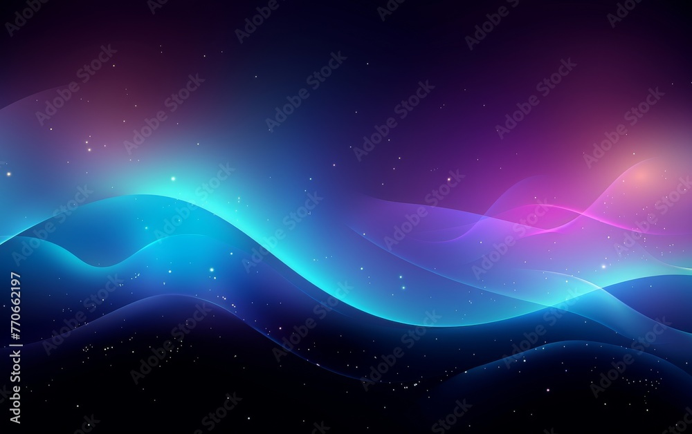 A colorful wave with a blue background