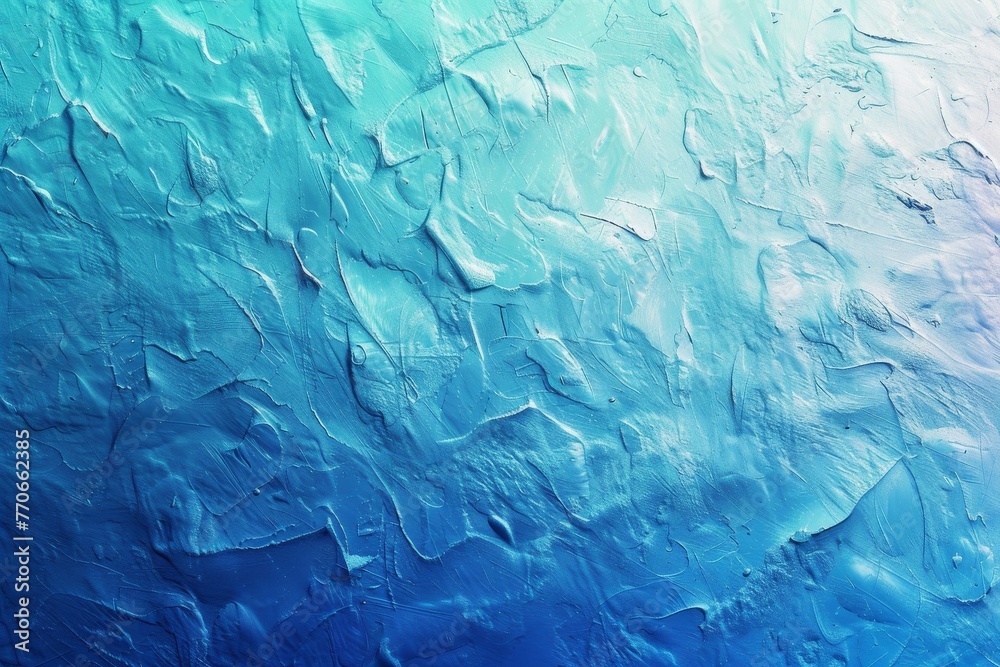 Obraz premium 青と白のパレットナイフの油絵（背景・抽象・グラデーション）