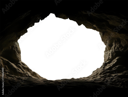 Cave View From Inside Isolated on Transparent Background
