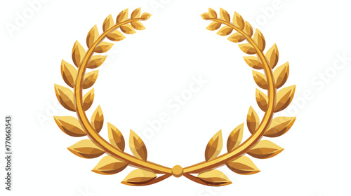 Gold laurel wreath heraldic symbol monarchy 