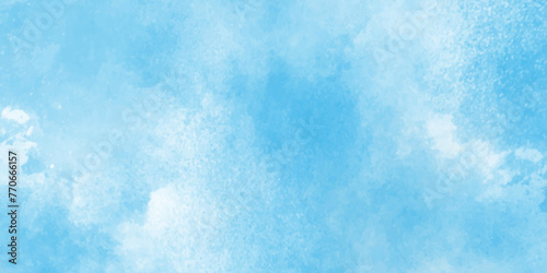 Abstract natural and shiny beautiful light blue cloudy sky, light sky or ocean blue watercolor abstract background, natural cloudy watercolor abstract painting background.