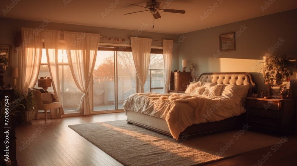 bedroom with nice view 8k photography, ultra HD