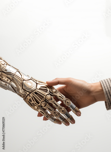 human and robot hand