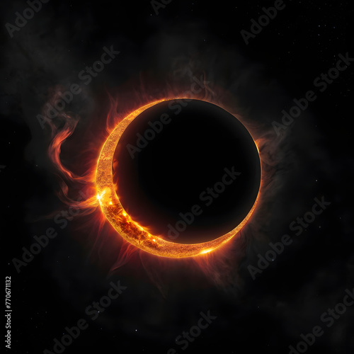 background with space gravitational pull of life void hollow black hole sun