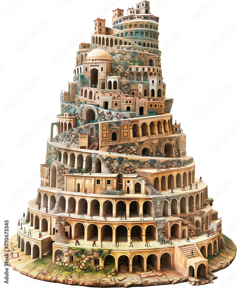 A 3D Render of the Tower of Babel