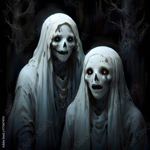 scary halloween ghost yokai encounter a student meets a mischievous ghost