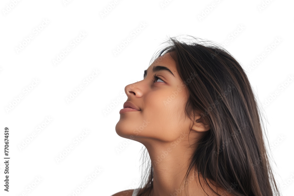 Profile view of girl looking Profile view of girl looking