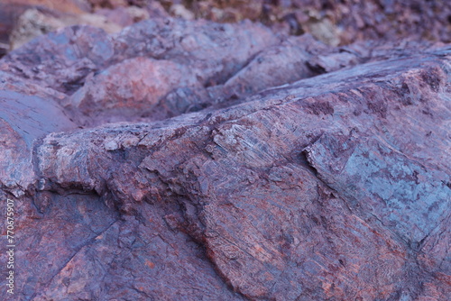 Billede på lærred Texture of huge iron ore stone, raw material, natural resource, industrial, geol