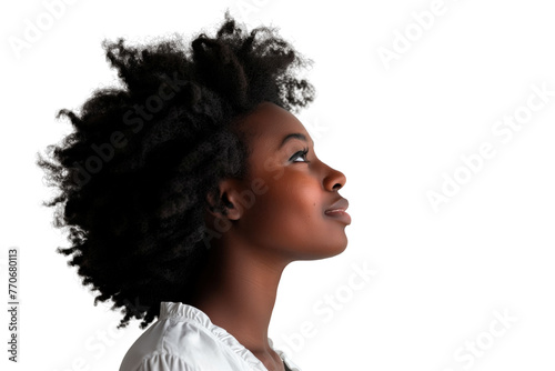 Profile view of girl looking