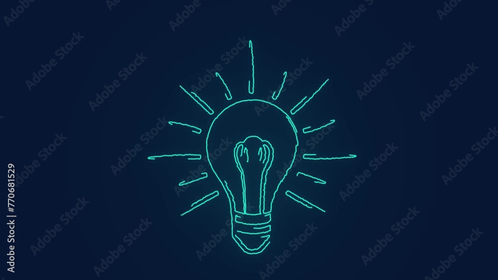 light bulb idea business thinking animation