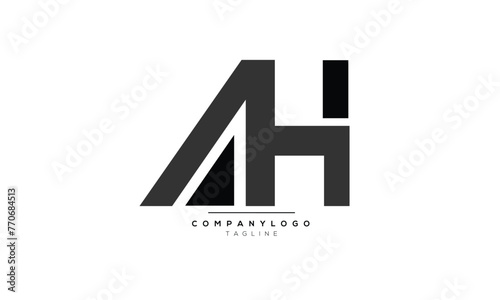 Alphabet letters Initials Monogram logo AH, AH INITIAL, AH letter