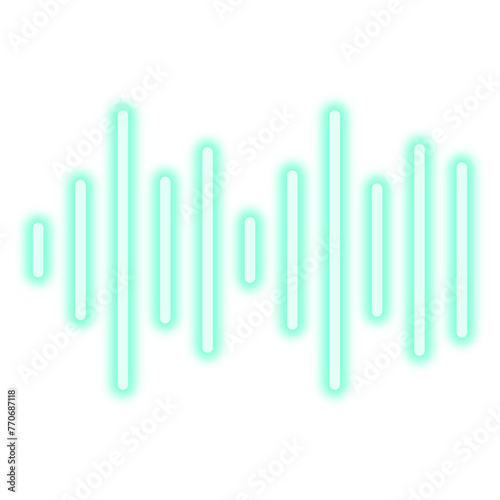 Neon Sound Wave Icon