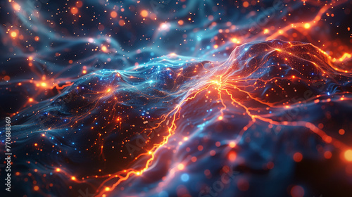 nebula background, neuron activation