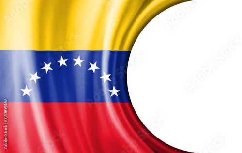 Abstract illustration  Venezuela flag with a semi-circular area White background for text or images.