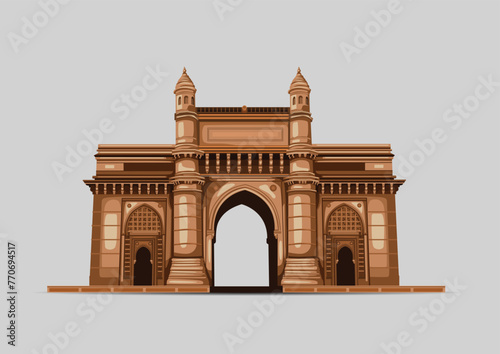 Gate way of India Mumbai. abstract vector illustration.