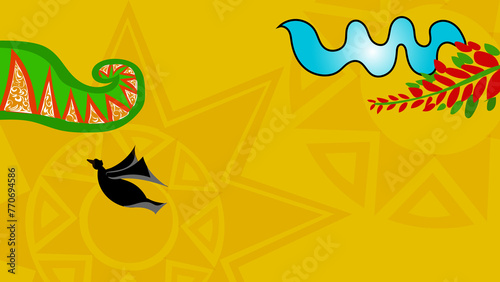 sinhala and tamil new year background in yellow color  photo