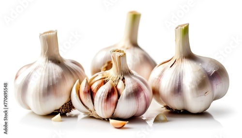 garlic isolated on white background