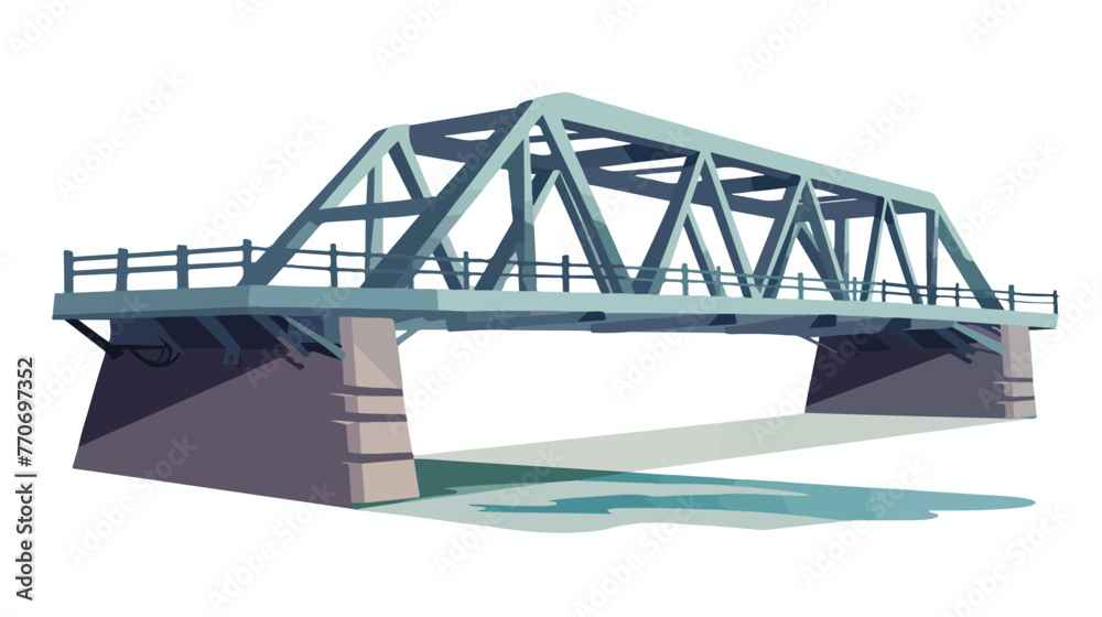 Large bridge over river. Modern construction