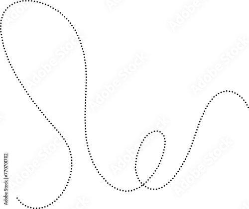 Spiral dotted line hand drawn