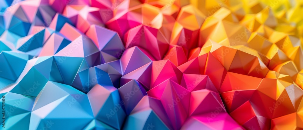 colorful 3d geometric polygonal background