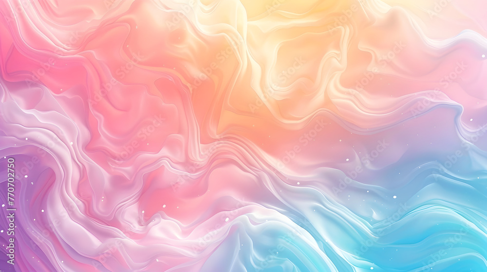 The background has a complex wavy texture and soft pastel colors, perfect for cute things.
