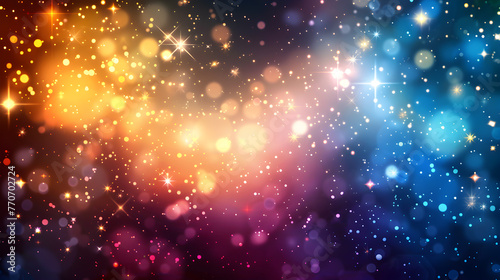 A gradient background with bokeh and lots of beautiful glitter and sparkles. © Phaigraphic
