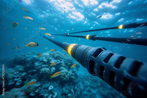 High-tech submarine fiber-optic cable
