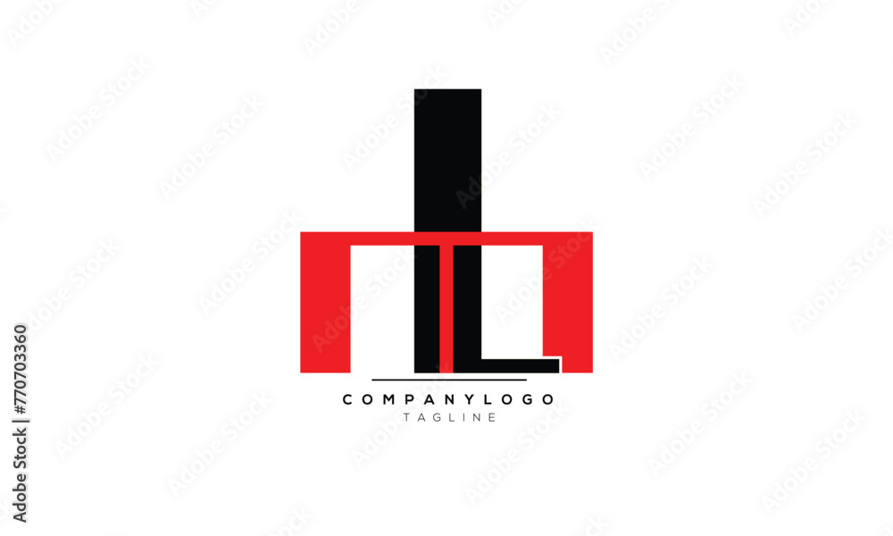 Alphabet letters Initials Monogram logo LM, LM INITIAL, LM letter