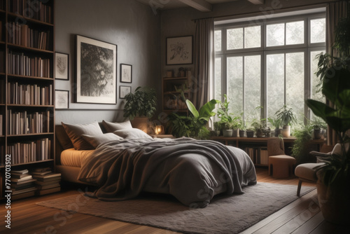 Tranquil Morning in a Cozy Bedroom © CreativeHQVision