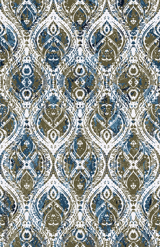 Carpet and Fabric print design with grunge and distressed texture repeat pattern 