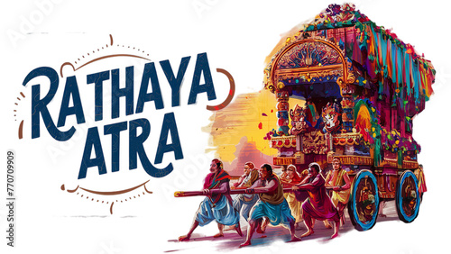 Happy Rathayatra, Rathayatra wishes on transparent background.