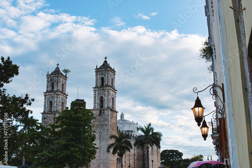 Valladolid, Mexico - December 03 2021: Church Iglesia de San Servacio in Valladolid, Yucatan photo