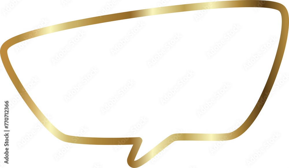 Golden speech bubble, chat, dialog, messenger Golden speech bubble, chat, dialog, messenger