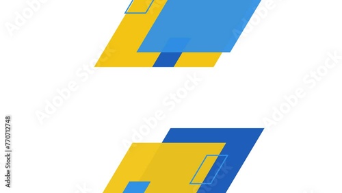 Simple blue and yellow geometry
