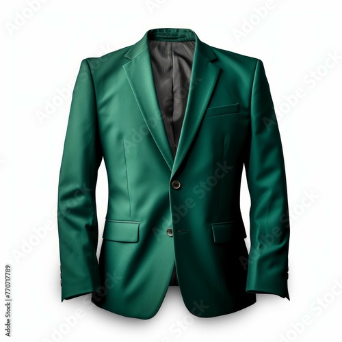 Green Blazer isolated on white background